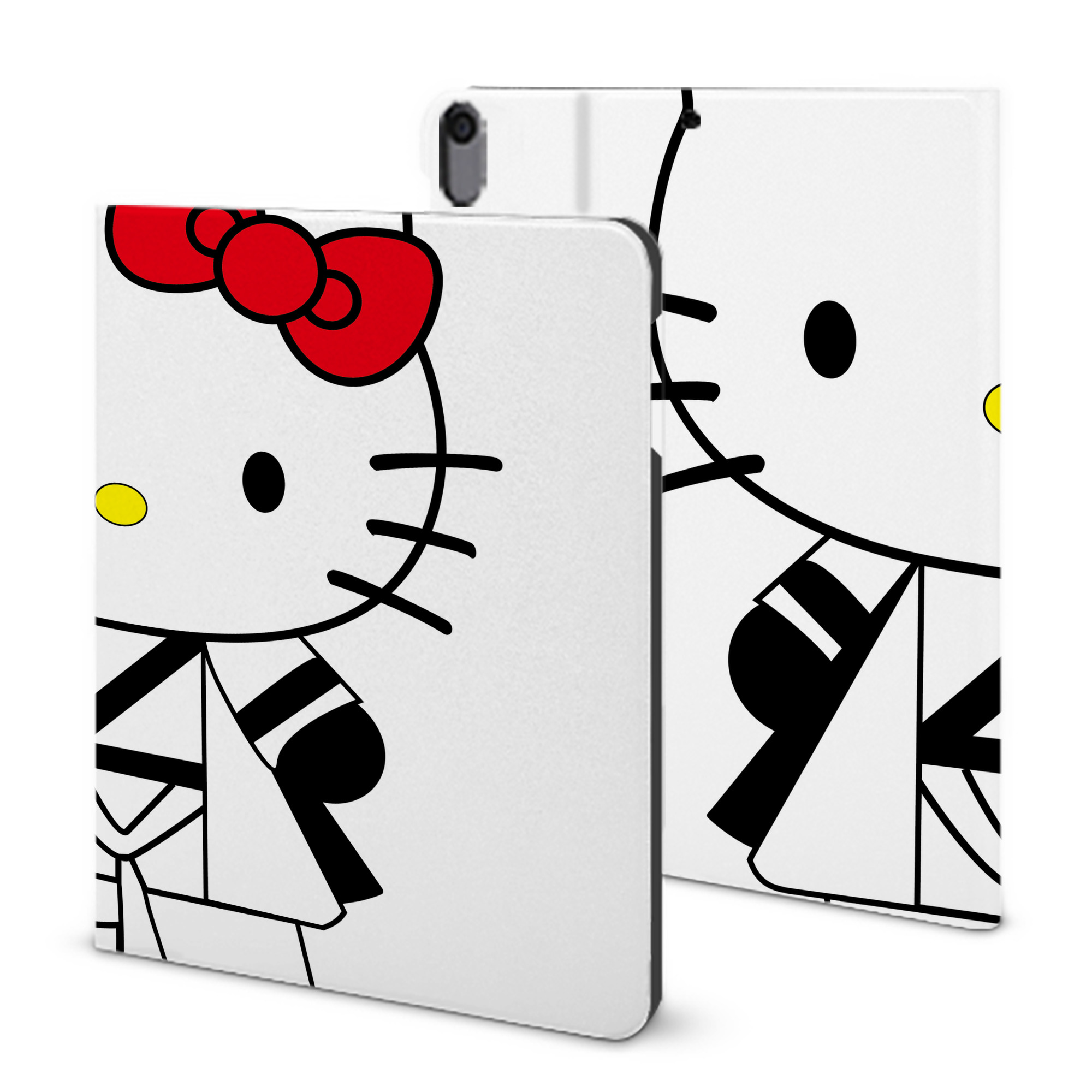（画像用） Hello Kitty ハローキティ IPad ケース ブック型 PUレザー TPU 耐衝撃 軽量 薄型 ペン収納なし 全面保護 IPad 各モデル対応